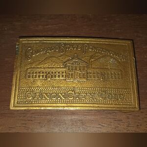 VINTAGE COLORADO STATE PENITENTIARY CANON, CO BELT BUCKLE
